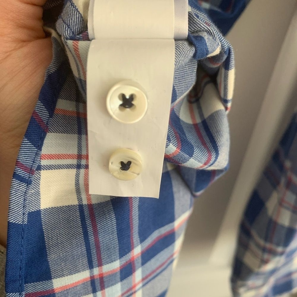 Vineyard Vines Classic Fit Plaid Spread Collar Cotton Cashmere Shirt Size XS NWT - Picture 8 of 8